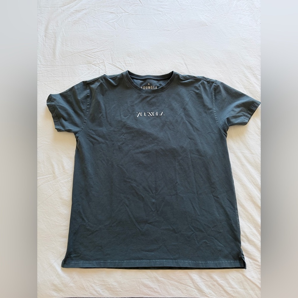 YoungLA Men's Crew Neck Tee - Charcoal